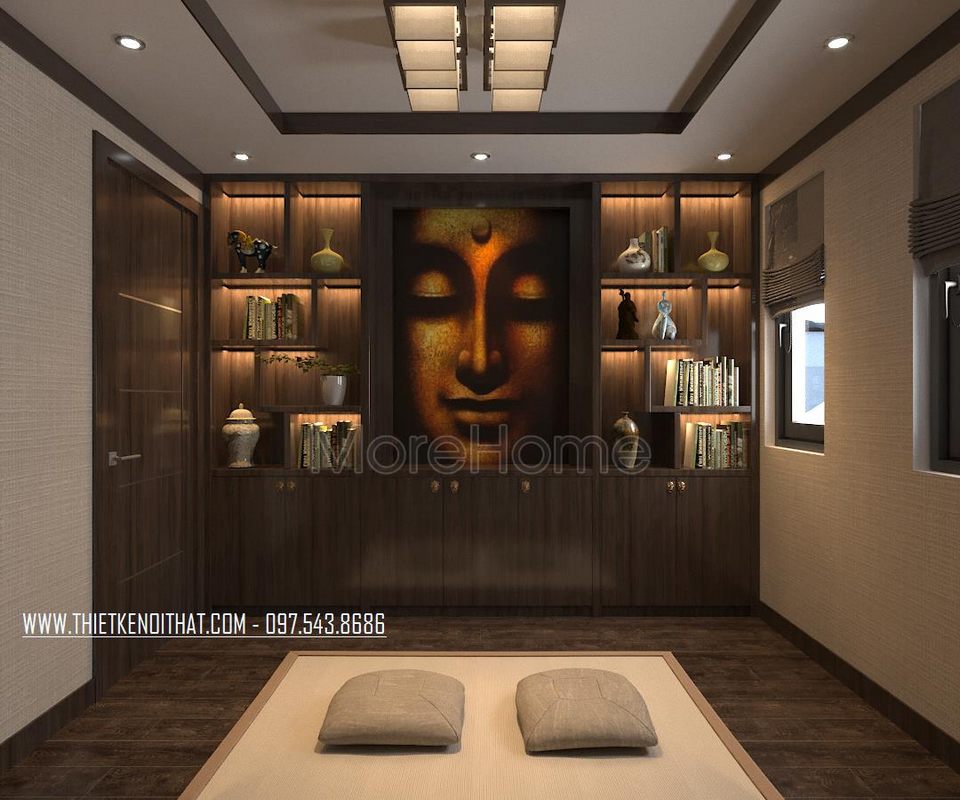 Thiết kế nội thất phòng thờ cho biệt thự Ecopark Văn Giang 